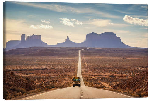 Canvas print Forrest Gump Road - Monument Valley, USA