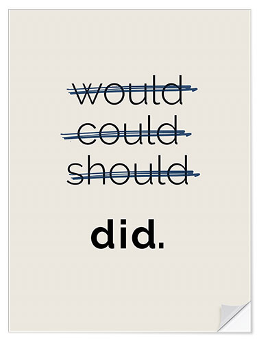 Wandsticker Would Could Should - Did IV