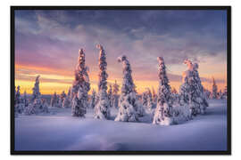 Gerahmter Kunstdruck Wintertraum Lappland