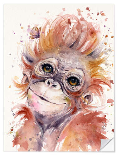 Wall sticker Baby Orangutan