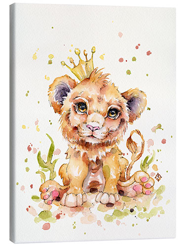 Canvas print Cute Lion With Crown