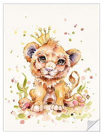 Wall sticker Cute Lion With Crown