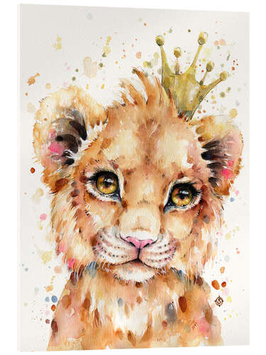 Stampa su vetro acrilico Small Lion With Crown