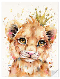 Wall sticker Small Lion With Crown