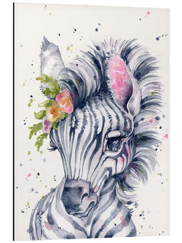 Tableau en aluminium Little Zebra Girl