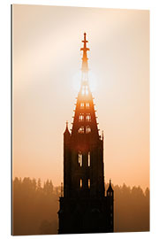 Gallery print Sunset behind Bern Minster