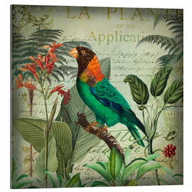 Gallery print Tropical Parrot in Vintage Style