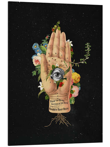 Aluminiumsbilde Floral Palmistry