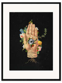 Gerahmter Kunstdruck Floral Palmistry
