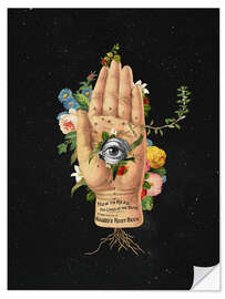 Sticker mural Floral Palmistry