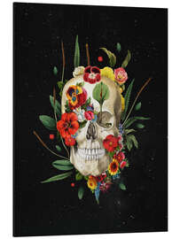 Magnettafel Floral Skull