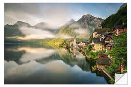 Selvklebende plakat Hallstatt in Summer