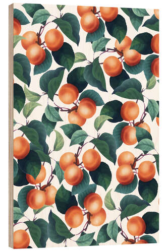 Wood print Tropical Fruit