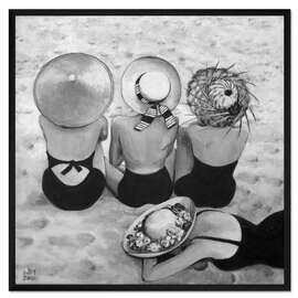 Gerahmter Kunstdruck Vier Sonnenhüte