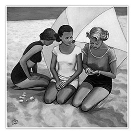 Wall print  Beach Umbrella - Sarah Morrissette
