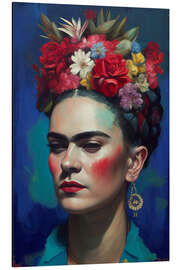 Magnettafel Frida Kahlo with Flowers