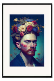 Gerahmter Kunstdruck Vincent van Gogh with Flowers