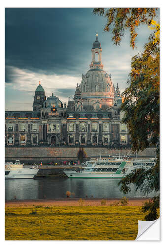 Selvklebende plakat Frauenkirche Dresden