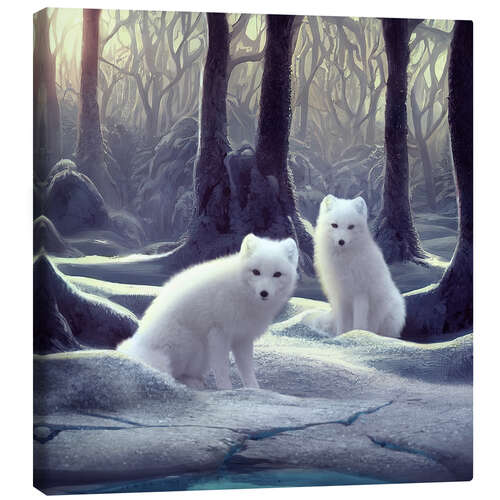 Canvas-taulu White Foxes