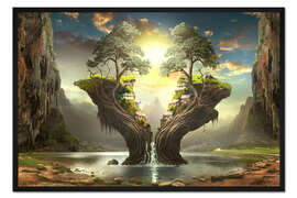 Gerahmter Kunstdruck Twin Islands