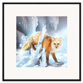 Plakat artystyczny premium w ramie Ice Fox