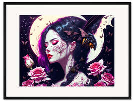 Gerahmter Kunstdruck Vampire Girl II