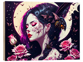 Tableau en bois Vampire Girl II