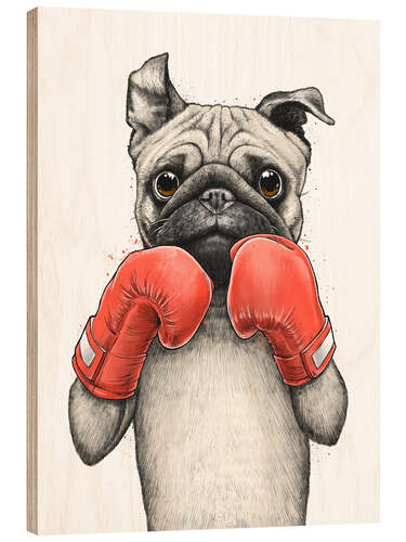 Puutaulu Boxer Pug