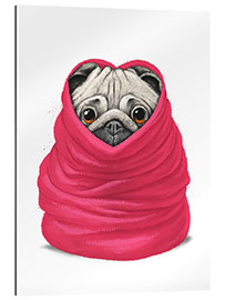 Galleritryck Pug in a warm blanket