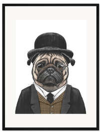 Gerahmter Kunstdruck Herr Mops