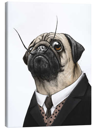 Canvastavla Pug Salvador Dalí