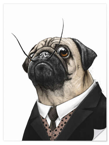 Wall sticker Pug Salvador Dalí