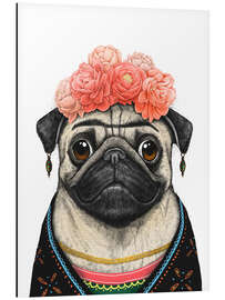 Magnettafel Mops Frida Kahlo