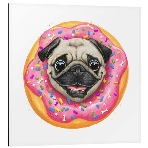 Aluminiumtavla Donut Pug