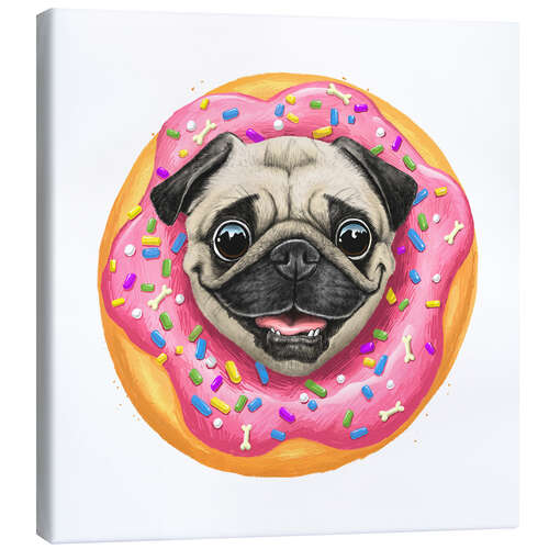 Lienzo Donut Pug