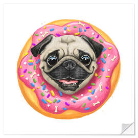 Sisustustarra Donut Pug