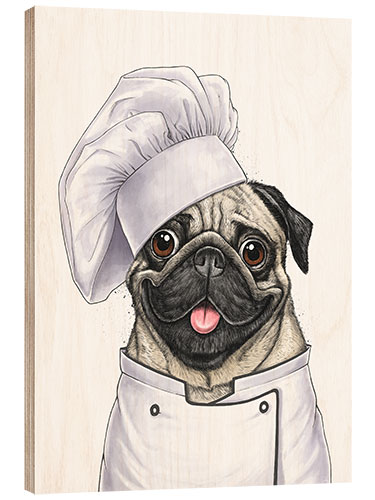 Puutaulu Pug Chef