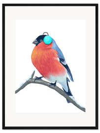 Gerahmter Kunstdruck Wintergimpel