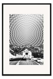 Gerahmter Kunstdruck Hippie Trippy Van