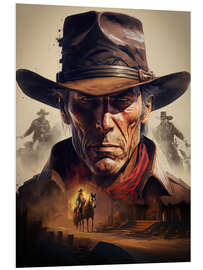 Foam board print Clint Eastwood - Old Cowboy