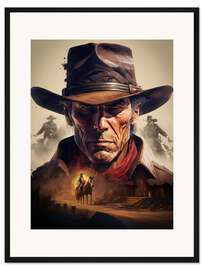 Gerahmter Kunstdruck Clint Eastwood - Old Cowboy