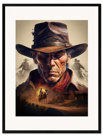 Gerahmter Kunstdruck Clint Eastwood - Old Cowboy