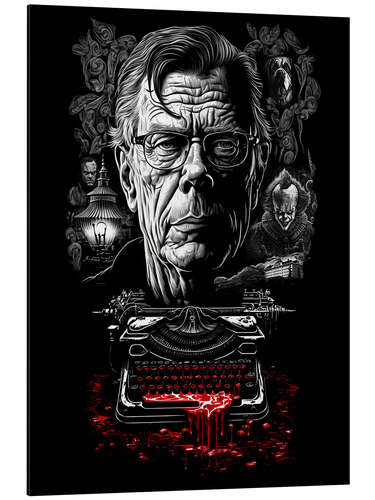 Aluminium print Stephen King