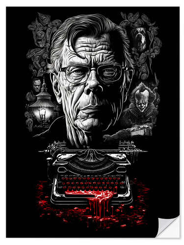 Selvklebende plakat Stephen King