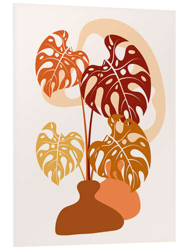 Stampa su PVC Boho Monstera in a Vase