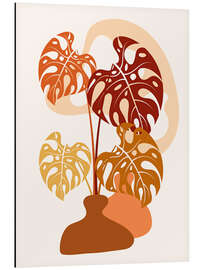 Magnettafel Boho Monstera in a Vase