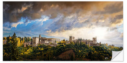 Naklejka na ścianę Alhambra at sunset