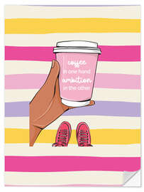 Wall sticker Coffee and Ambition