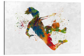 Tableau en aluminium Soccer Player in Action