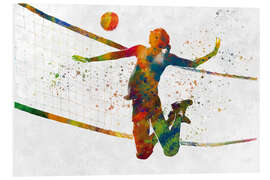Hartschaumbild Volleyballspielerin in Aktion